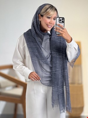 شال کنفی دورریش خط دار وارداتی